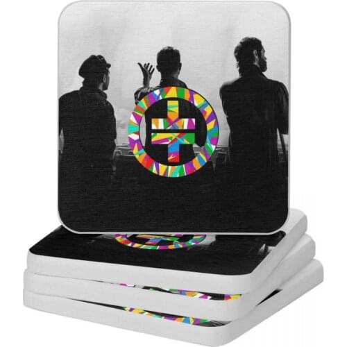 TT B&W Plus Symbol Diatomaceous Earth Square Round Coaster Resistant Water Cup Bonsai Mat Soap Toothbrush Pad 10x10cm