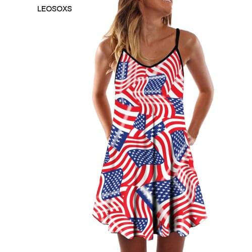 2021 Summer New Womens Fashion Printed V-neck Pleated Suspender Dress Casual Beach Holiday A-line Dress