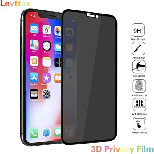 100Pcs For iPhone 12 mini 3D Anti Spy Peep Privacy Tempered Glass For iphone 11 Pro XS Max XR X 8 7 6 Plus Screen Protector Film