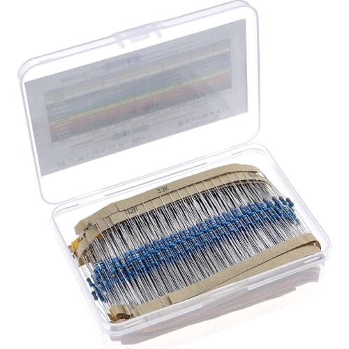 1460pcs/Box 73 Kinds Value x 20pcs 1R-1M 1% 1/4W Metal Film Resistor Assorted Kit set with Plastic Case