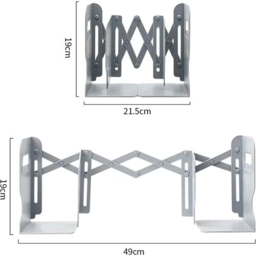 2 IN 1 Adjustable Book Holder Bookends with Pen Holder Students Desk Magazine XXUC