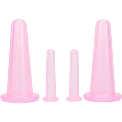 4PCS/SET Strong Suction Silicone Body Massager Vacuum Cupping Cups Anti Cellulite Vacuum Cupping Cup ONLENY