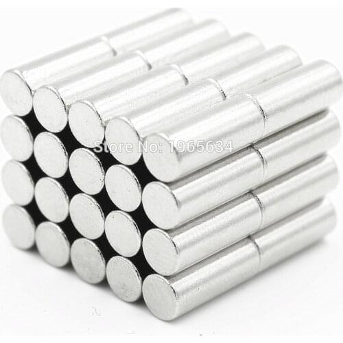 500pcs Neodymium N35 Dia 4mm X 10mm Strong Magnets Tiny Disc NdFeB Rare Earth For Crafts Models Fridge Sticking magner 4x10mm