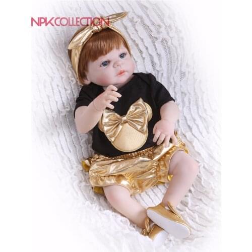 57CM full body silicone soft New design Doll Full Silicone Body Lifelike Reborn Doll Handmade Baby Toy hot sale Xmas Gifts