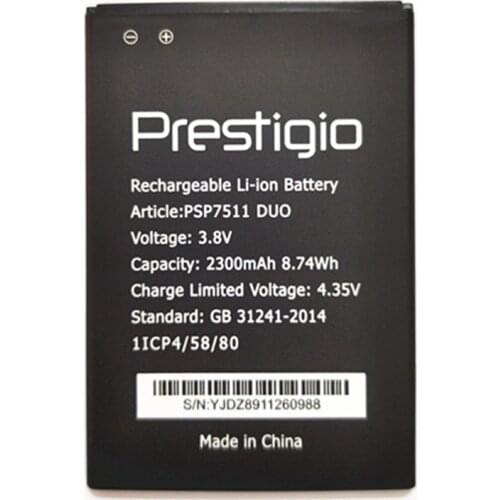 New PSP7511 DUO battery For Prestigio Muze B7 PSP7511 DUO Battery 2300mAh PSP 7511 DUO PSP3512 DUO Phone High Quality