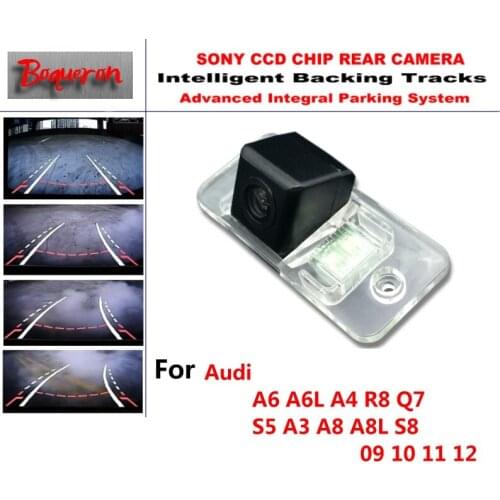 Car Backup Parking Camera for Audi A6 A6L A4 R8 Q7 S5 A3 A8 A8L S8 CCD Intelligent Tracks Dynamic Guidance Rear View Camera