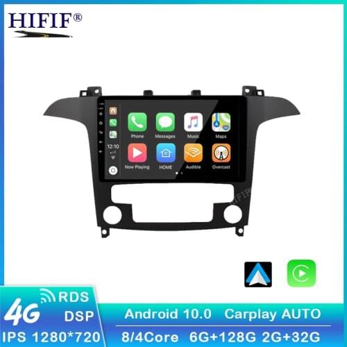 9 Inch 2 Din Car Multimedia Player Android Wifi GPS Navigation For Ford S-Max S Max 2007-2015 AT Head Unit with Frame Autoradio