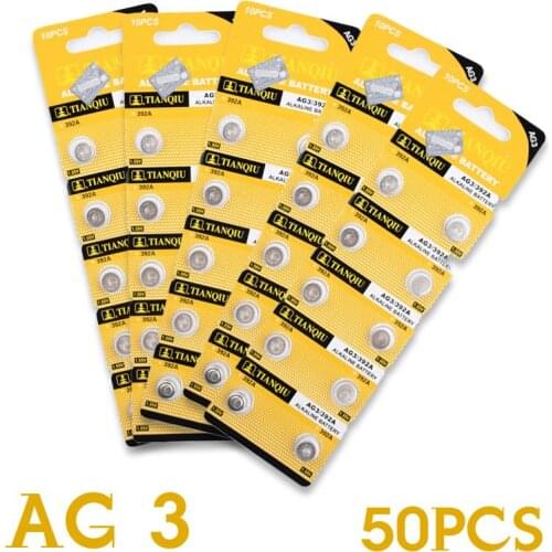 YCDC 50x LR41 AG3 392A SR41SW 384 LR736 V3GA 192 1.55V Cell Battery Watch Button Coin Li-ion Disposable Batteries