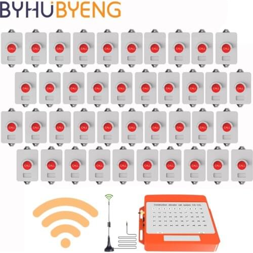 BYHUBYENG Wireless Waiter Construction Call Bell Button Full Waterproof FM 1000m Hospital Calling System Fast Food Equipment