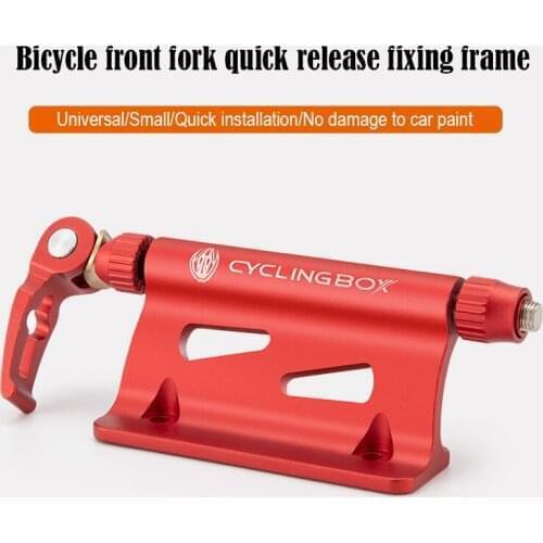 Bicycle Front Fork Holder Aluminum Alloy Portable Quick-Release Front Fork Holder Cycling Bike Accessories