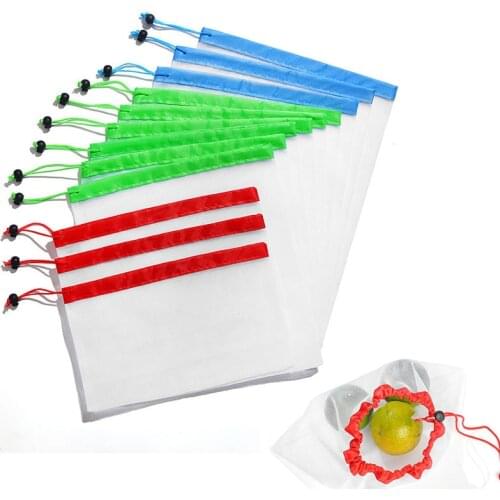 Eco Friendly Toys Organizer Fruit Vegetable Bags 1Pcs Reusable Washable Mesh Bag Polyester Breathable