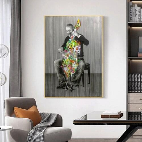 Graffiti art paintings on the wall art posters and prints canvas paintings for living room wall decoration