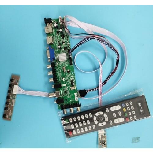 Kit For N156BGE-LA1/N156BGE-LB1 remote HDMI VGA AV LED USB TV DVB-T DVB-T2 15.6" 40pin 1366X768 Signal controller board digital