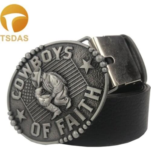 Cowboy of Faith Metal Belt Buckles for 4cm Wide Belt Cool Fashion Belt Buckle Men Women Jeans Accessories