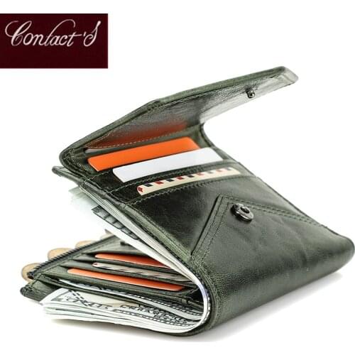 Contacts Fashion Mini Money Bag Genuine Leather Wallet Women Small Zipper Coin Purse Quality Female Card Holder Wallets Cartera