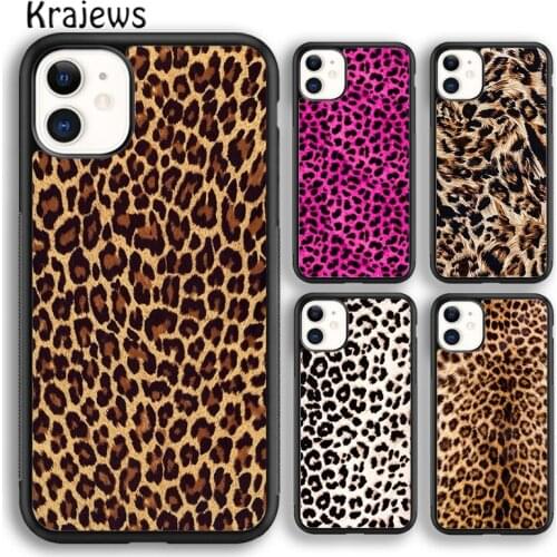 Krajews Fashion Sexy Leopard Print Phone Case Cover For iPhone 5 SE 6s 7 8 plus X XR XS 11 12 pro max Samsung Galaxy S8 S9 S10