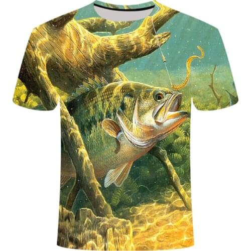 2021 Hot new men leisure 3d printing t shirt funny fish printed men and women tshirt Hip hop T-shirt Harajuku print t-shirt tops