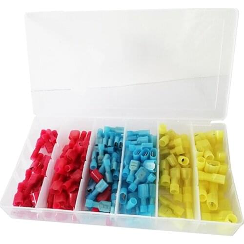 240 PCS SET Nylon Electrical Crimp Wire Connectors Terminals Spade Set Kit