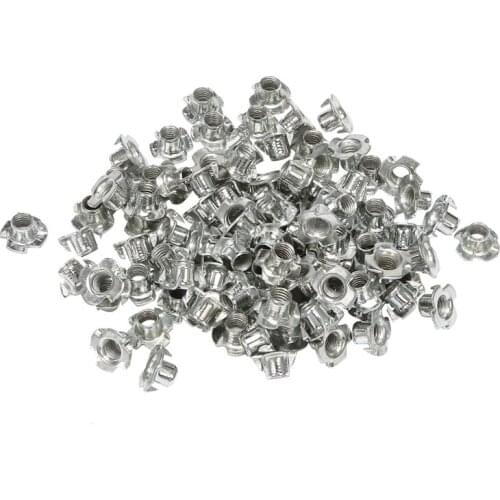 Set Of Assorted Four Prong Nuts Metal Coating For Furniture Working Wood