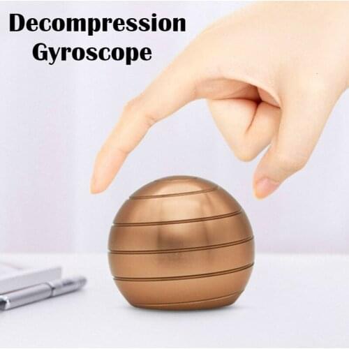 38mm Finger Toys Desktop Decompression Rotating Spherical Gyroscope Office Desk Fidget Toys Optical Illusion Flowing Adult Gifts