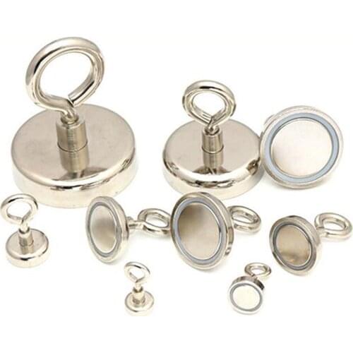 Ring Salvage Magnet Permanent Neodymium Hook Magnet Fishing Home Kitchen Workplace Refrigerator Neodymium Magnets Hooks