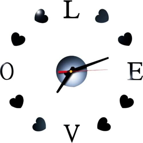 2021 New DIY Home Decoration Acrylic 3D Stereo Wall Stickers Creative Fashion Living Room Clock Wall Clock