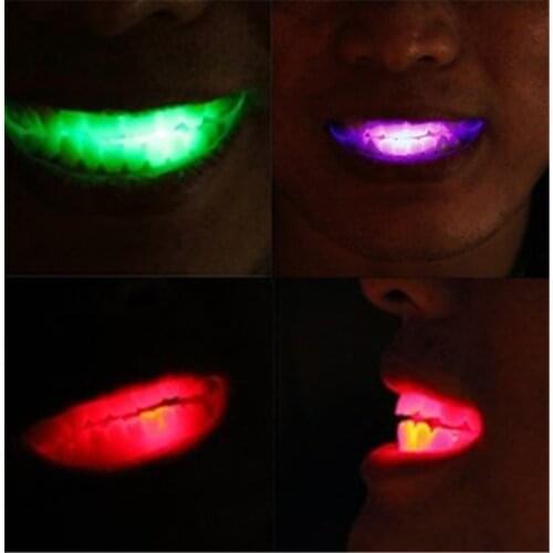 Funny LED Light Up Mouth Braces Clow Teeth Halloween Party Rave Supplies Colorful Teeth Toys Shining LED Lights Party Supplies