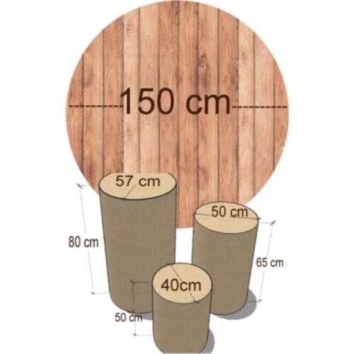 125cm round covers ealstic fabric