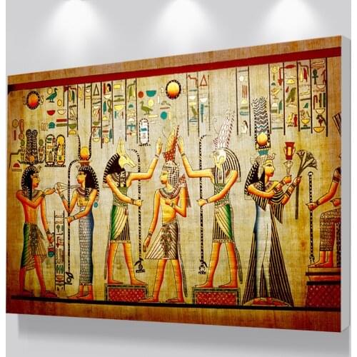 Egyptian African Women Poster Abstract Vintage Canvas Picture Figure Wall Art Prints Retro Paintings for Interior Frameless