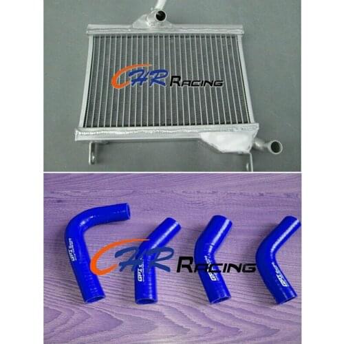 Alloy Radiator + Blue Hose for Yamaha RRZ-350 RD-250 RZ350 RRZ350 RD350 RD250