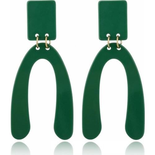 Special-Shaped Acetic Acid Plate Acrylic Earrings Geometric Japan Korea Simple Temperament Women Retro European and American