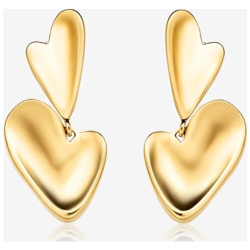 European and American heart-shaped pendant earrings women light luxury fashion heart-shaped earrings