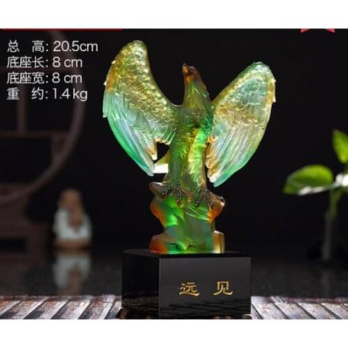 Glass Crafts Eagle Decoration Office Decoration Exhibition ambitious business gifts