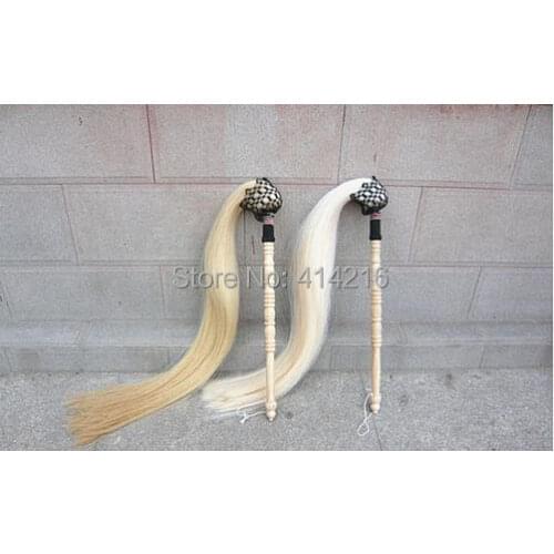 Tai chi Taiji fuchen mahogany Rod Masson master Taoism Buddhist monk Taoist martial arts true horsetail high quality