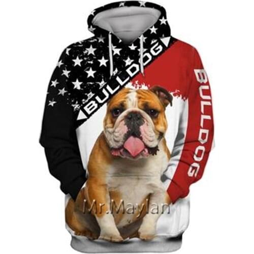 Personality Fashion Animal Pug 3D Printed Graphic Hoodie Men/Women Zip Hooded Streetwear Oversized Sweatshirt Harajuku Tops -A21