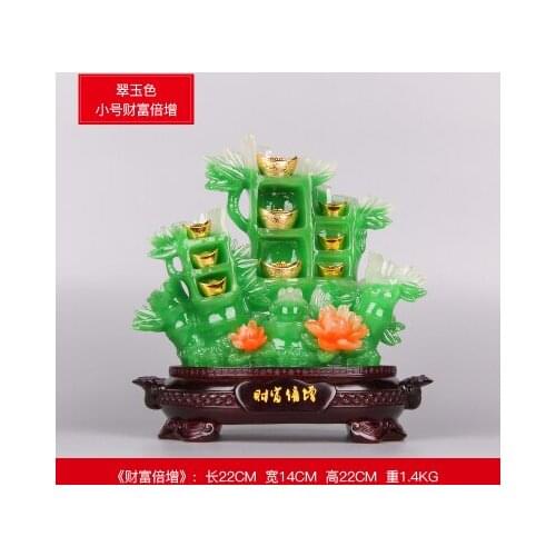 Gourd Fortune successively high placed pieces of feng shui bamboo crafts living room wine cabinet decoration opening gifts room