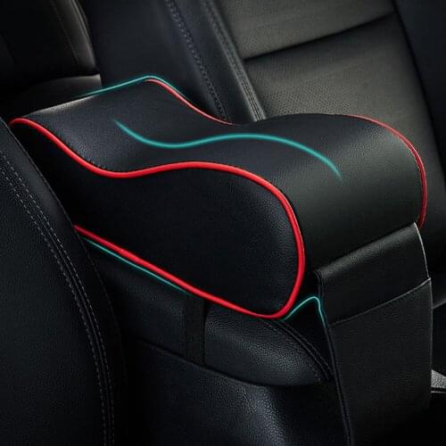 Universal PU Leather Car Central Armrest box Auto Center Console Arm Cushion Protective Cover Styling with storage bag Pocket
