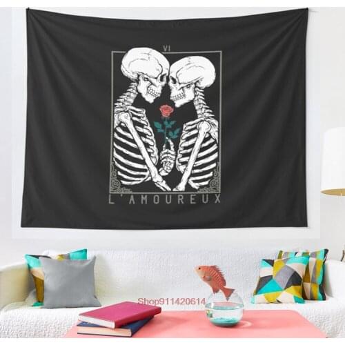 VI The Lovers tapestry Wall Tapestry Wall Hanging Wall Art Coverlet Bedding Blanket Sheet Throw Furniture Yoga Mat