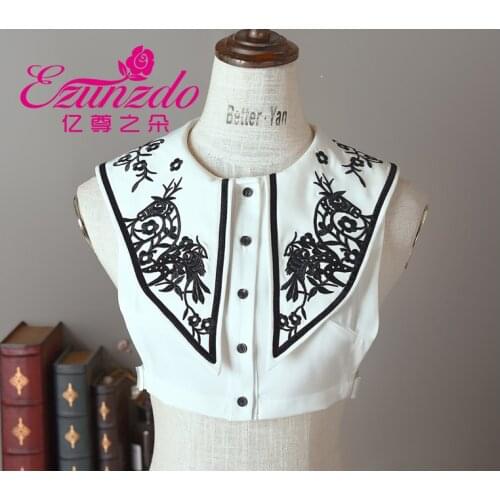 Shirt Fake Collar Vintage Detachable Collar False Collar Womens Detachable Fake False Collar Solid Color Retro Plaid Check Chiff