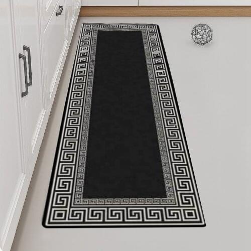 Water Proof Kitchen Mat Anti-slip Carpet Geometric Entrance Doormat Long Area Rugs Soft Bedside Mats Absorbent Bath Rug