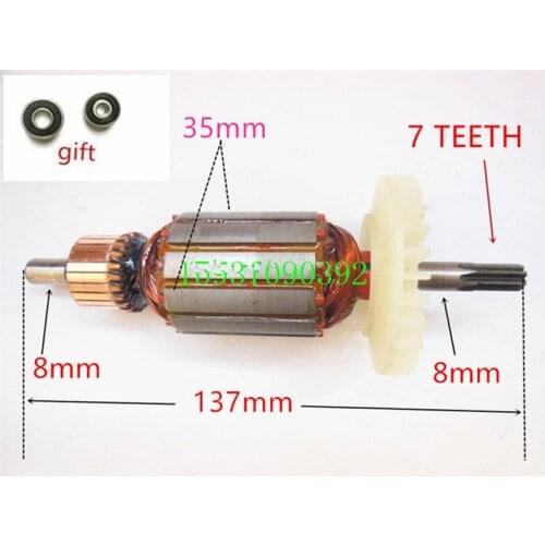 7 teeth Armature Rotor AC220-240V for BOSCH PBH2000RE PBH2000SRE PBH2100SRE PBH2100RE GBH2-18RE GBH2-18E GBH200