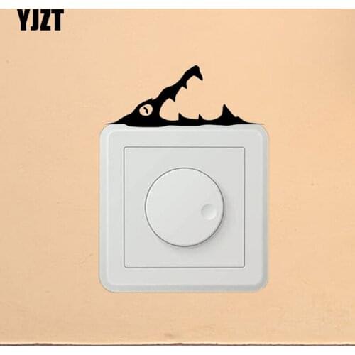 YJZT Animal Crocodile Living Room Decor Vinyl Decal Wall Switch Sticker Art Creative S19-0347