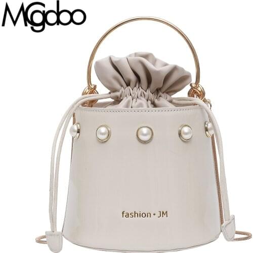 Mgcdoo Designer Fashion Bucket Bag womens Chain Shoulder Bag High Quality Bright Leather Messenger Bag Premium Handbag
