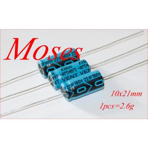 160v 22uf Original New Capacitance Axial Audio Electrolytic Capacitor 10x20mm +/- 20