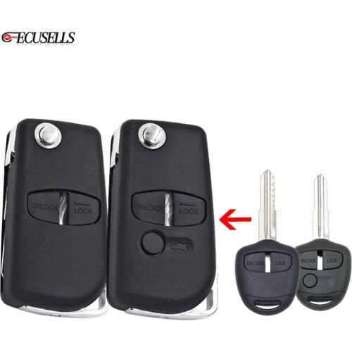 2/3 Button Modified Folding Flip Remote Car Key Shell Case For Mitsubishi Pajero Sport Outlander Grandis ASX MIT11 Right Blade