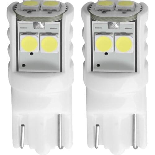 2pcs T10 W5W Ceramics LED 3030smd Waterproof Wedge Licence Plate Lights Turn Side Lamp Car Reading Dome Light Auto Parking Bulb