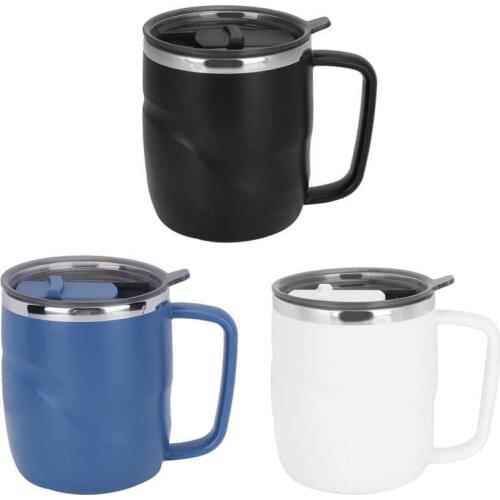 3 Colors 400ml Coffee Mug Stainless Steel Anti-Scalding Water Cup with Lid Thermal Cup Thermosmug Water Bottle