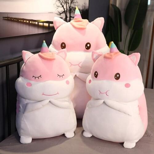 60cm Creative New Style Fat Fat Pink Unicorn Plush Toys Animal Unicorn Dolls for Children Girl Birthday Gifts Baby Toy Christmas