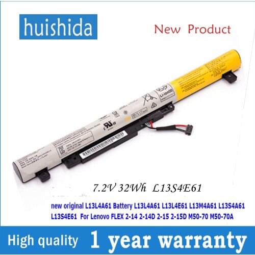 7,2 V 32WH L13S4E61 New original Laptop battery for Lenovo FLEX 2-14 m50-70 L13L4A61 L13L4E61 M50-70A L13M4A61 4400mAh series
