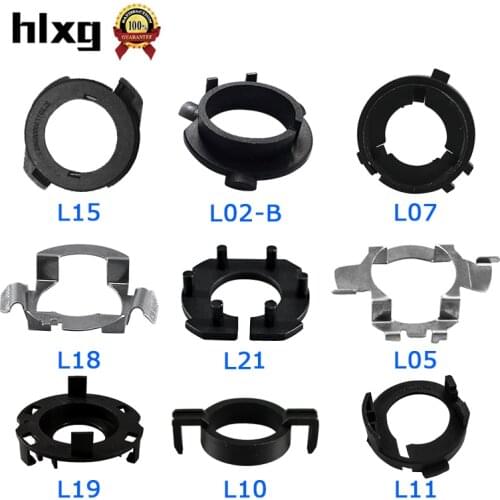 HLXG 2PCS H7 LED Bulbs Adapters Car LED Headlight Holder Socket Base Clip Retainer For KIA/Hyundai/VW/passat/Golf/BMW
